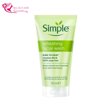 Gel rửa mặt không tạo bọt Simple Refreshing Facial Wash 150ml (mẫu mới)